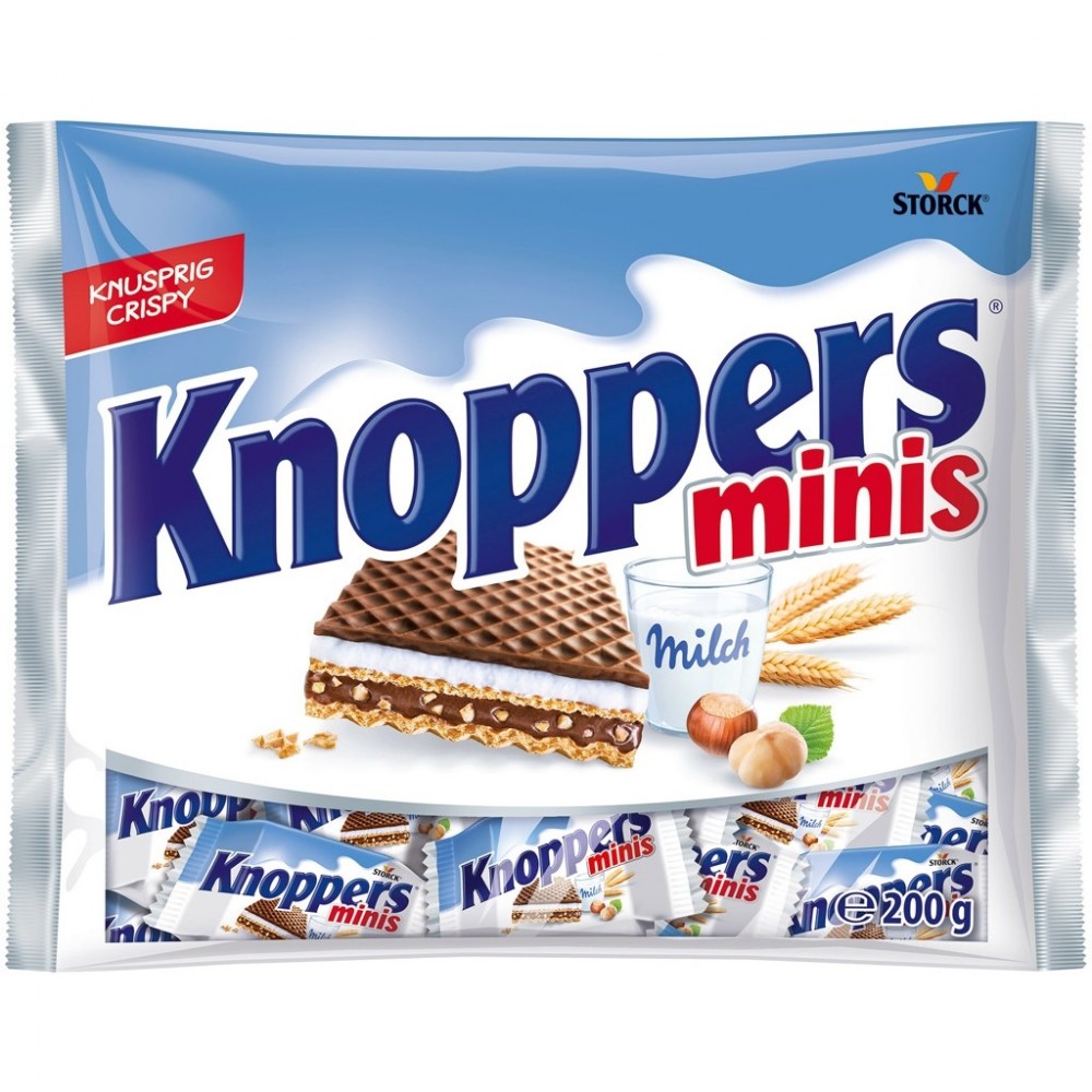 Vafeļu batoniņš ar  šok. Knoppers MIinis 200g