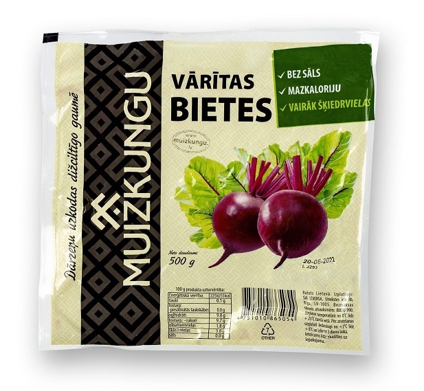 Vārītas bietes 500g, Muižkungu
