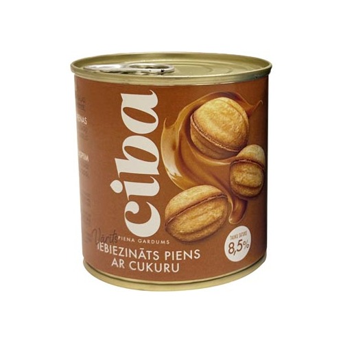 Vārīts iebiezināts piens ar cukuru 8,5% 370g, Ciba