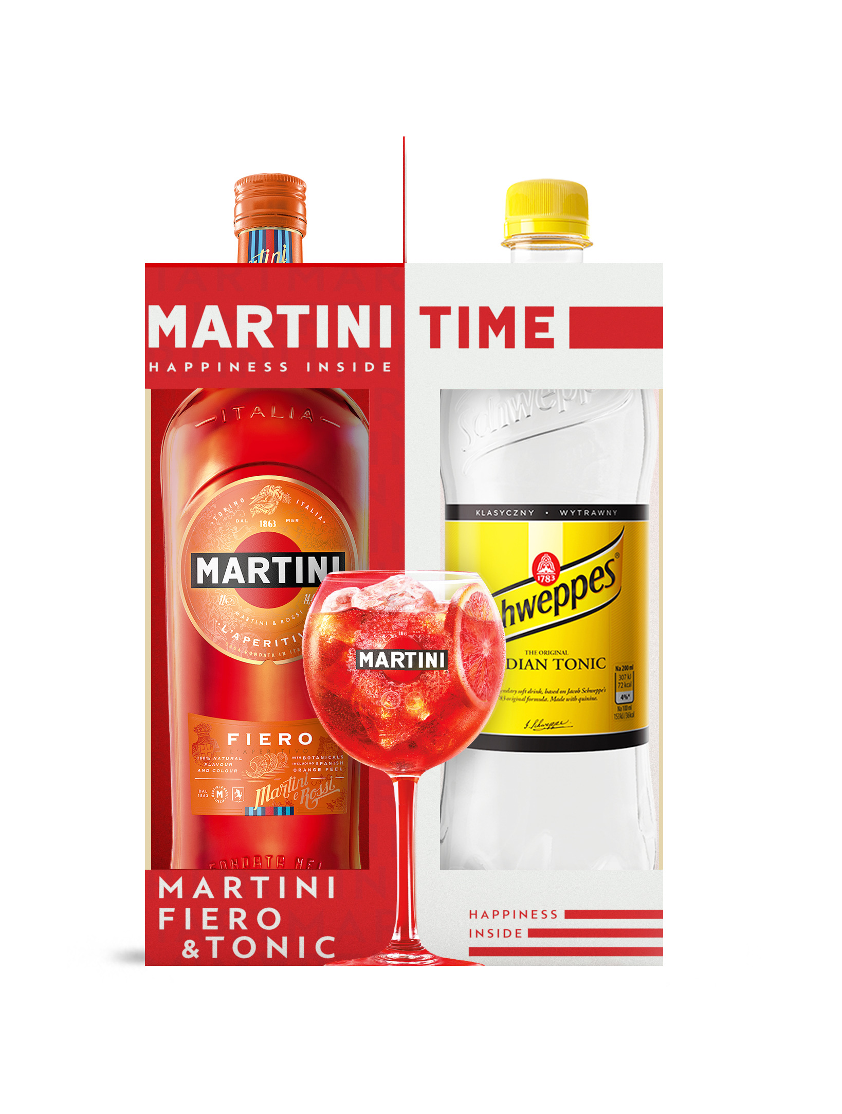 Vermuts Martini Fiero 1l 14.9% + Tonic 1.35l