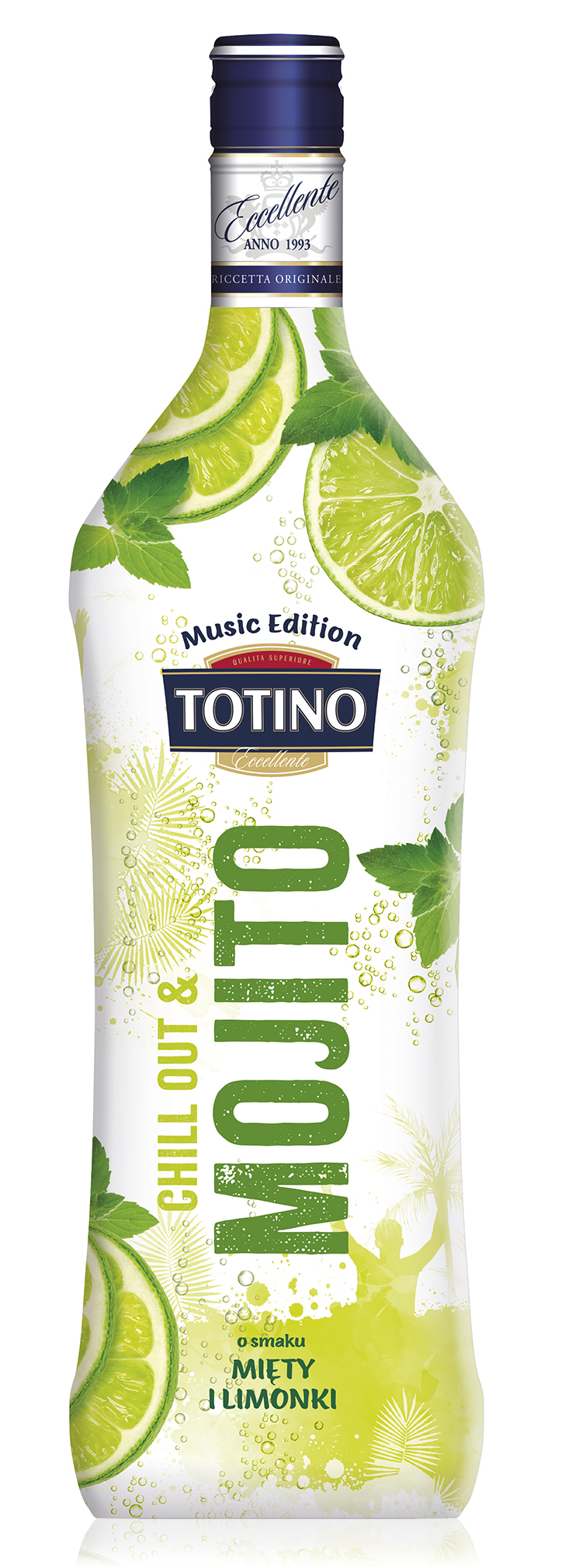 Vīna dzēriens aromatizēts Totino Music Edition Mojito 12.5% 1l