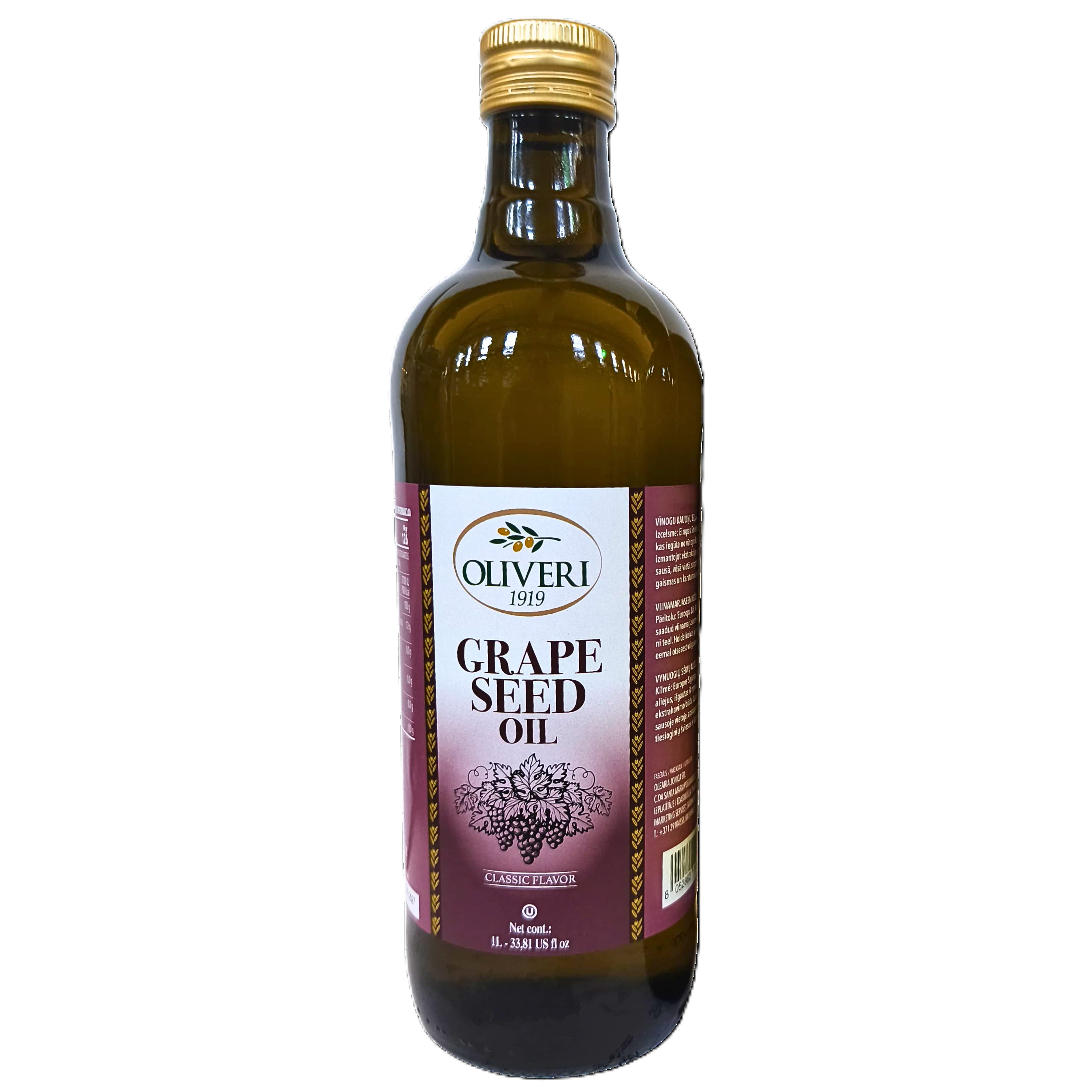 Vīnogu kauliņu eļļa 1l, Oliveri