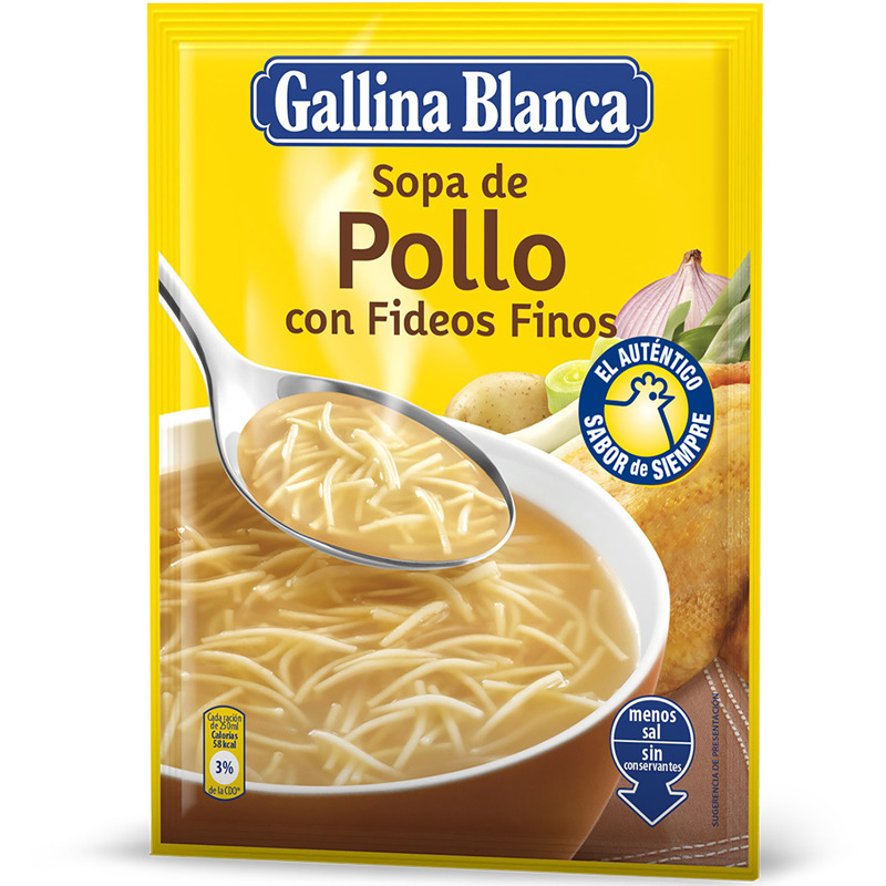 Vistas zupa sausā, ar smalkām nūdelēm 72g, Gallina Blanca