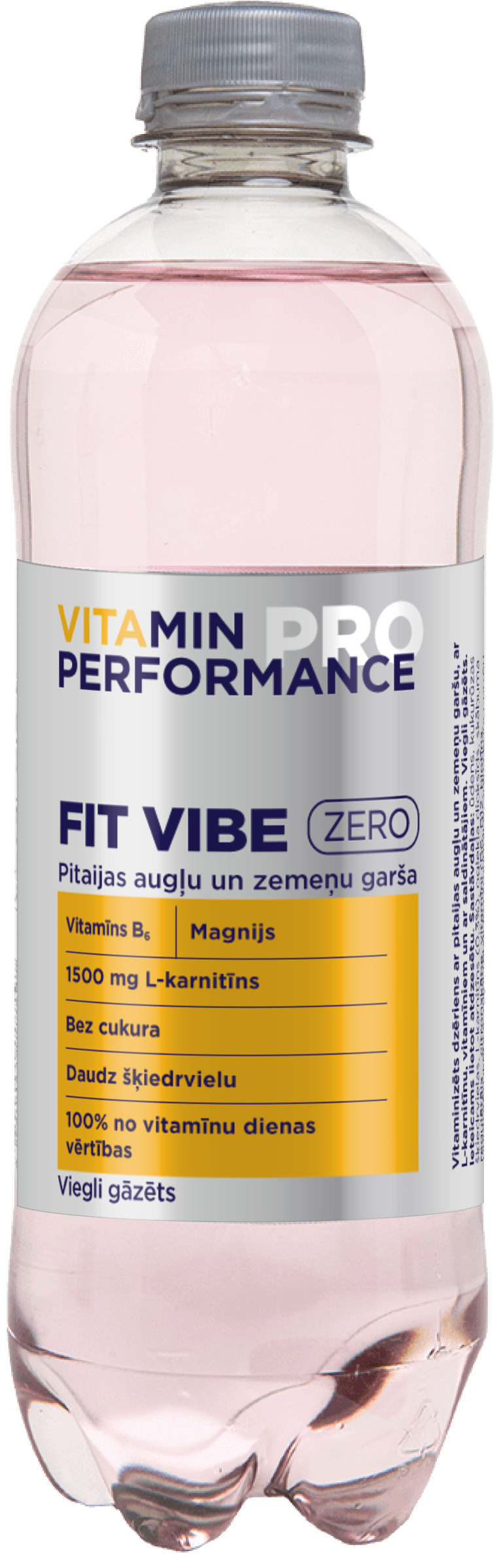 Vitamīnu dzēriens Fit, Zero 0.5l PET, Vitamin Pro Performance