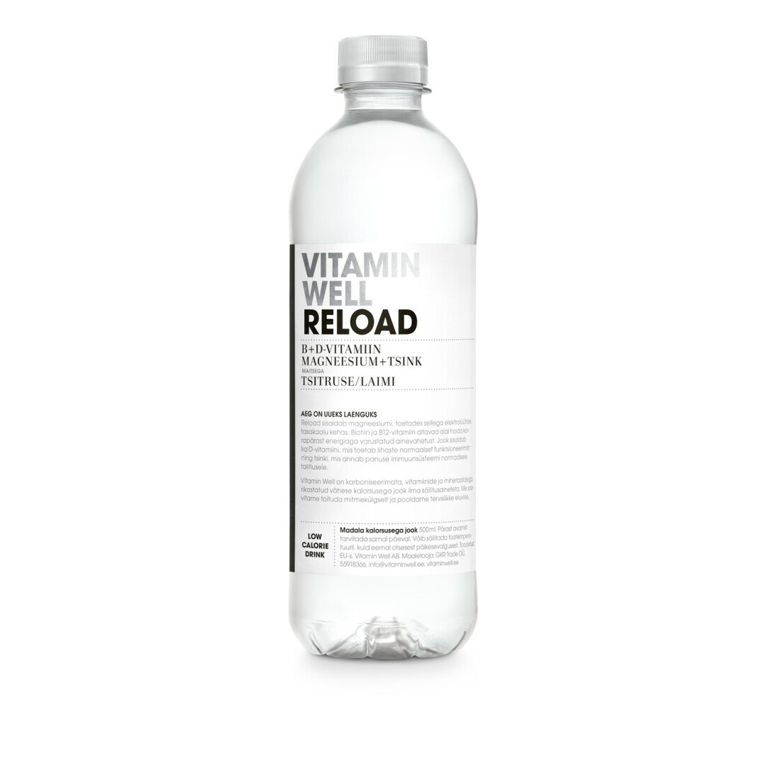 Vitamīnu dzēriens Reload 0.5l, Vitamin Well.