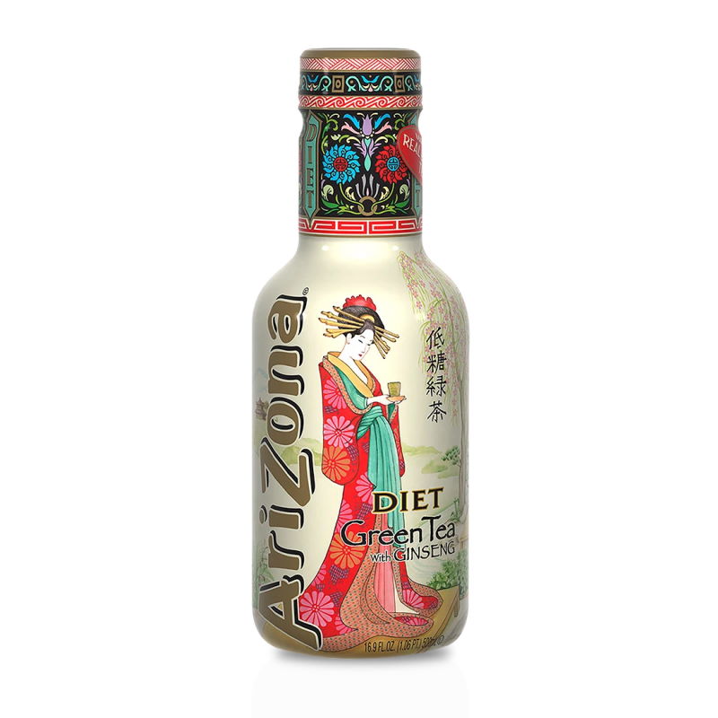 Zaļā ledus tēja ARIZONA ''Zero Sugar'' ar medu un saldin. 0.45l PET...