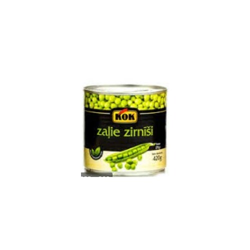 Zaļie zirnīši 415g (260g), KOK