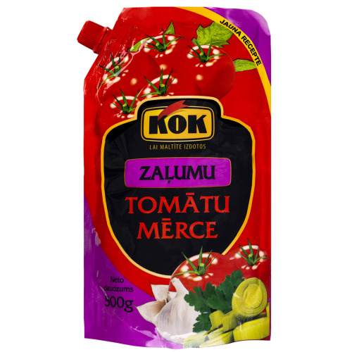 Zaļumu tomātu mērce Stāvpakā 500g, KOK