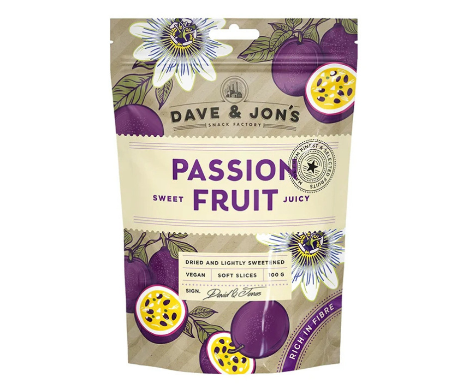 Žāvēta marakuja 100g, Dave  and  Jon's