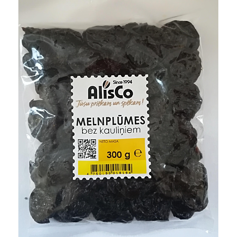 Žāvētas melnplūmes bez kauliņiem 300g, Alis Co
