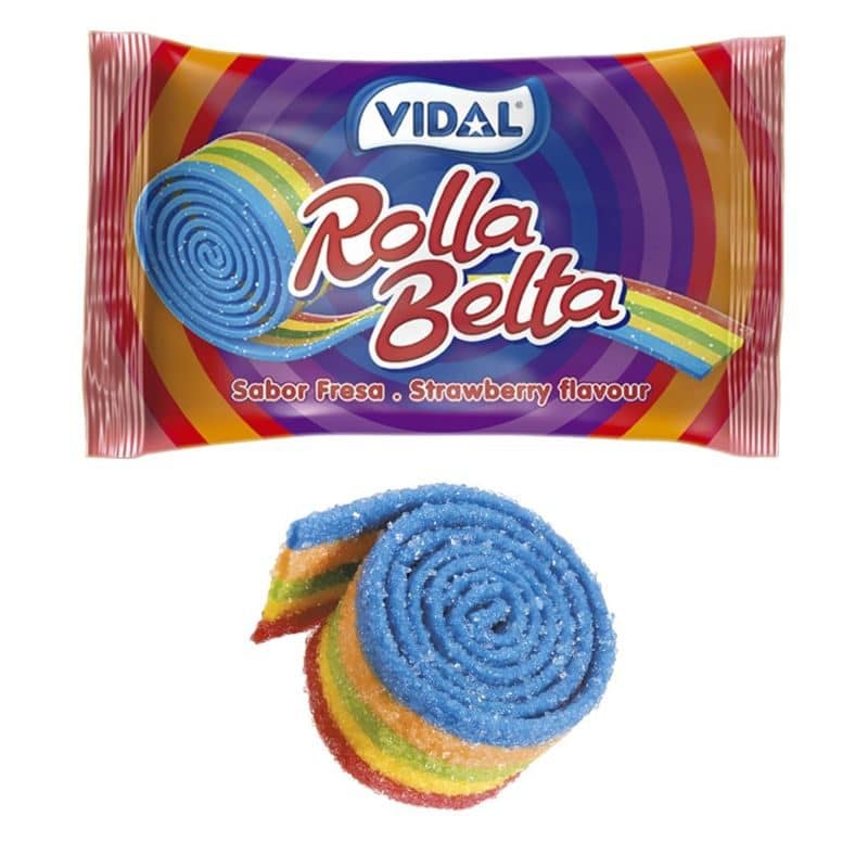 Želejas konfekte Multicolor Zemeņu josta 19g, Vidal