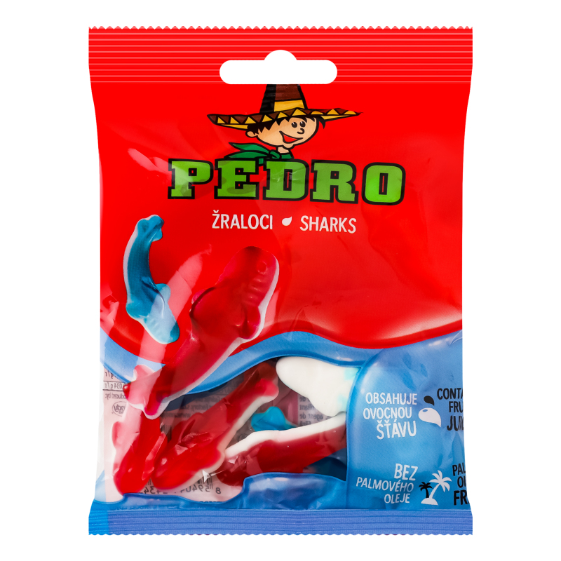 Želejas konfektes Sharks 80g, Pedro