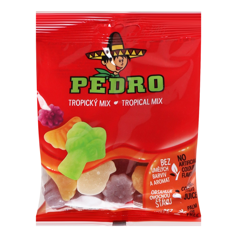Želejas konfektes Tropical Mix 80g, Pedro