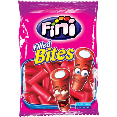 Želejkonfektes Zemeņu trubiņas 90g, Fini