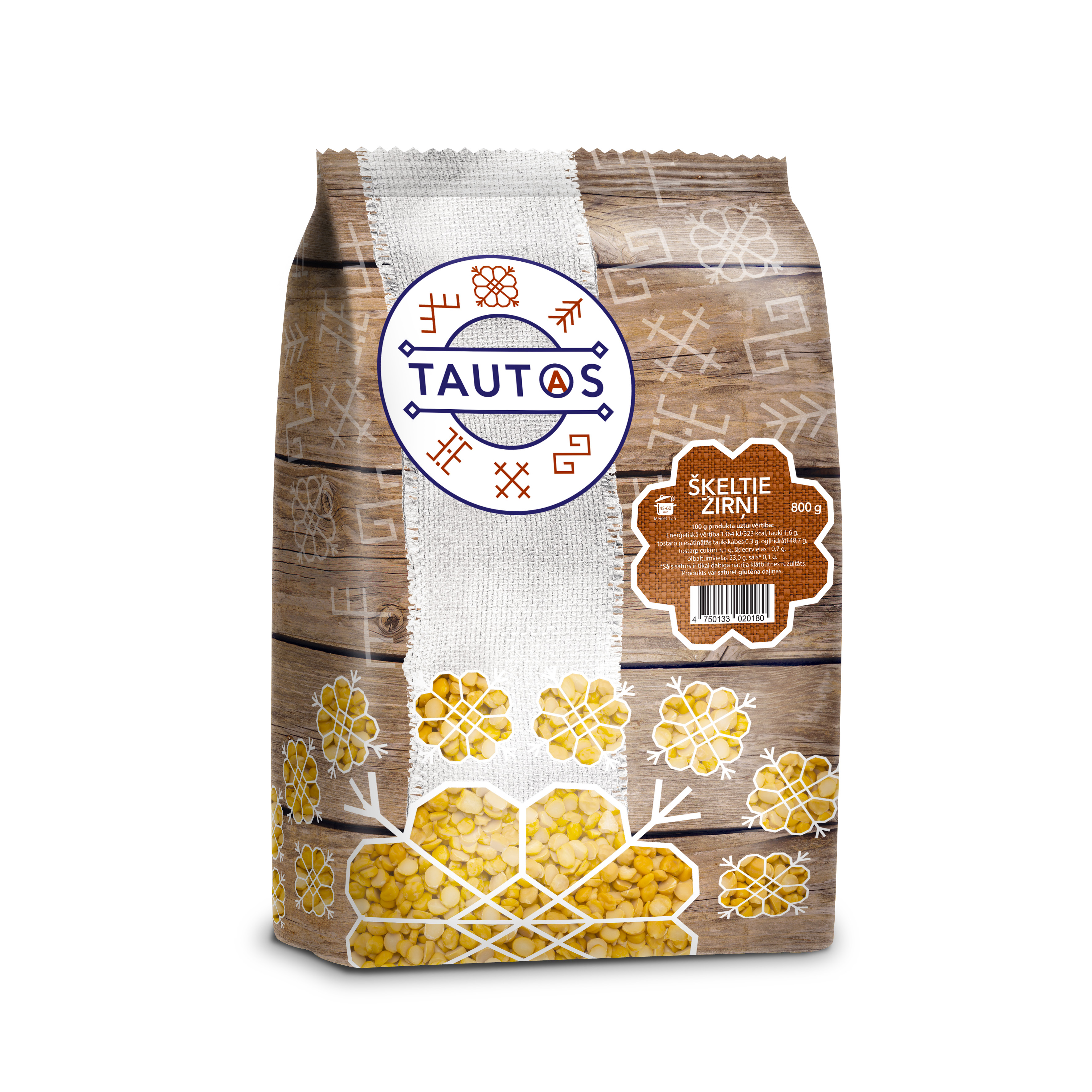 Zirņi šķeltie 800g, Tautas