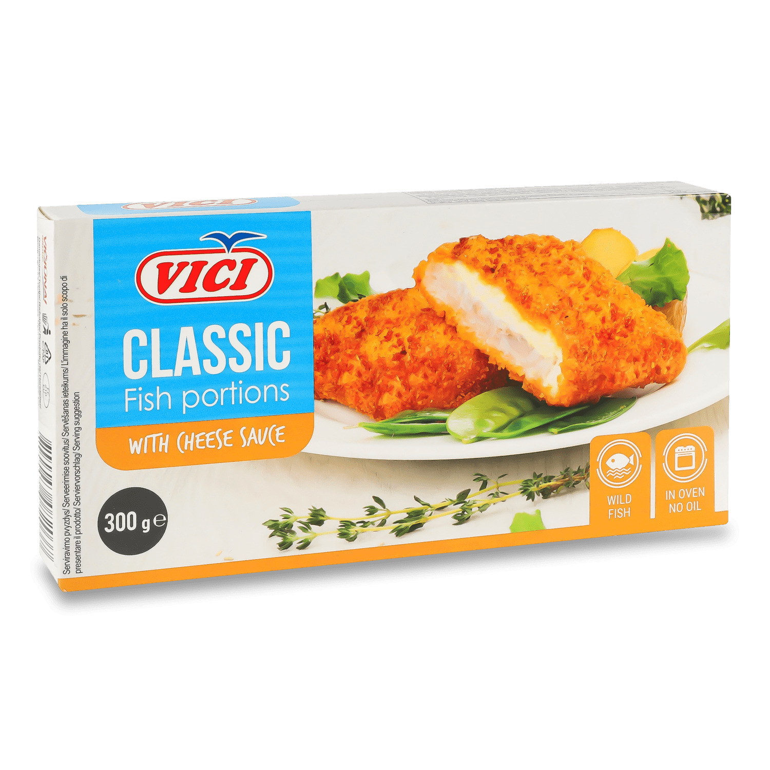 Zivju maltās porcijas panējumā ar sieru 300g, Viči